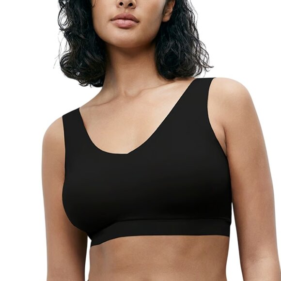 Chantelle SoftStretch Padded V-Neck Bra Black - C16A10